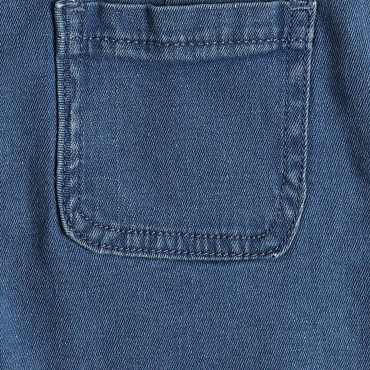 Baby Girls Blue Denim Shorts Regular Fit Casual Summer Shorts