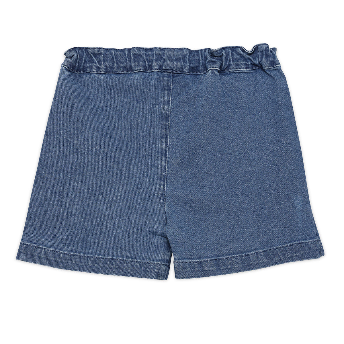 Baby Girls Pleated Denim Skorts, Blue