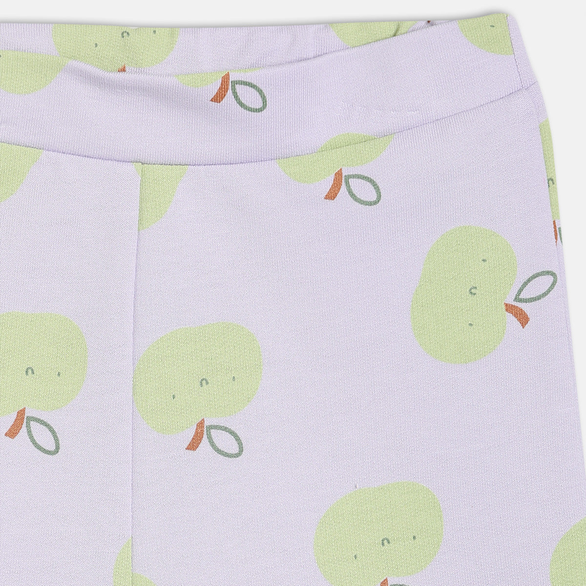 Kids Girls Apple Print Shorts, Purple