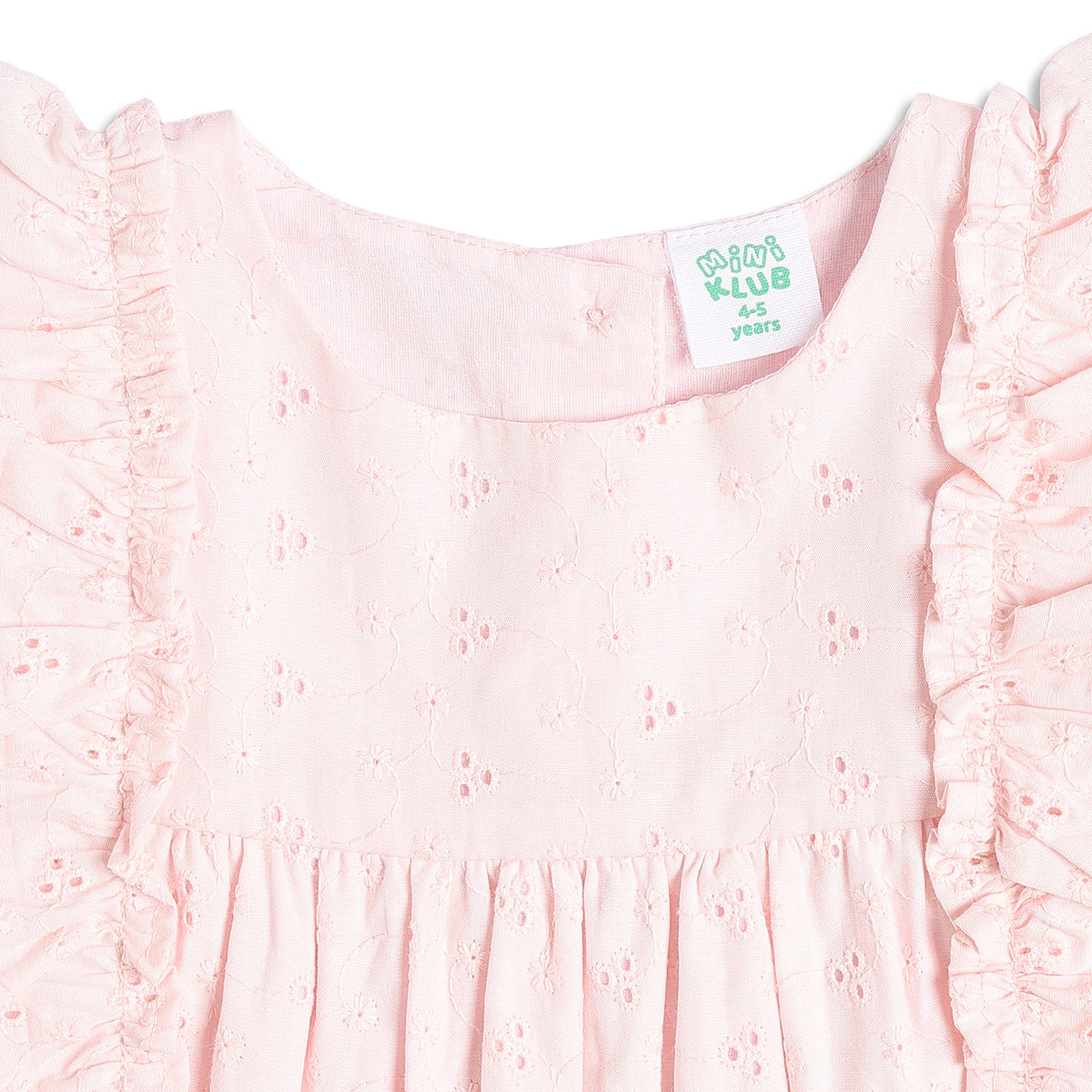 Baby Girls Embroidered Woven Top, Pink