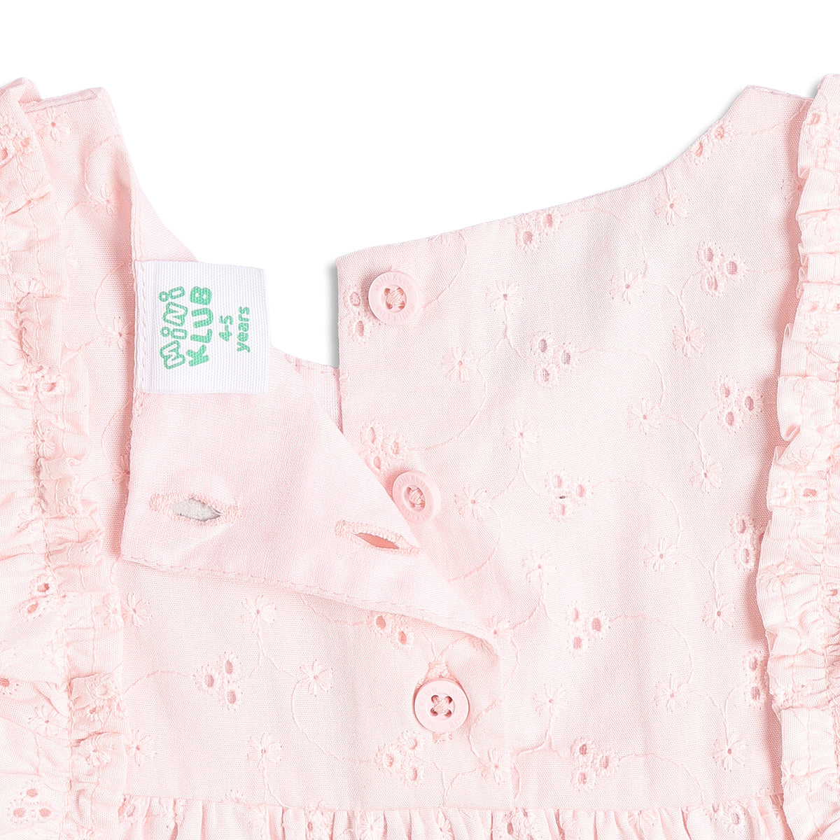 Baby Girls Embroidered Woven Top, Pink