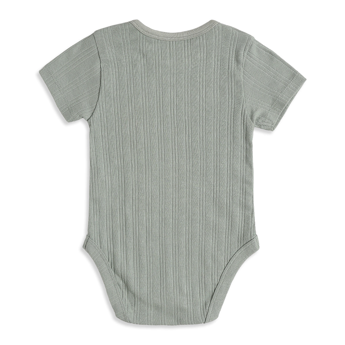 Baby Boys Sage Green & Beige Printed Cotton Bodysuit Pack of 2 Regular Fit Casual Bodysuits