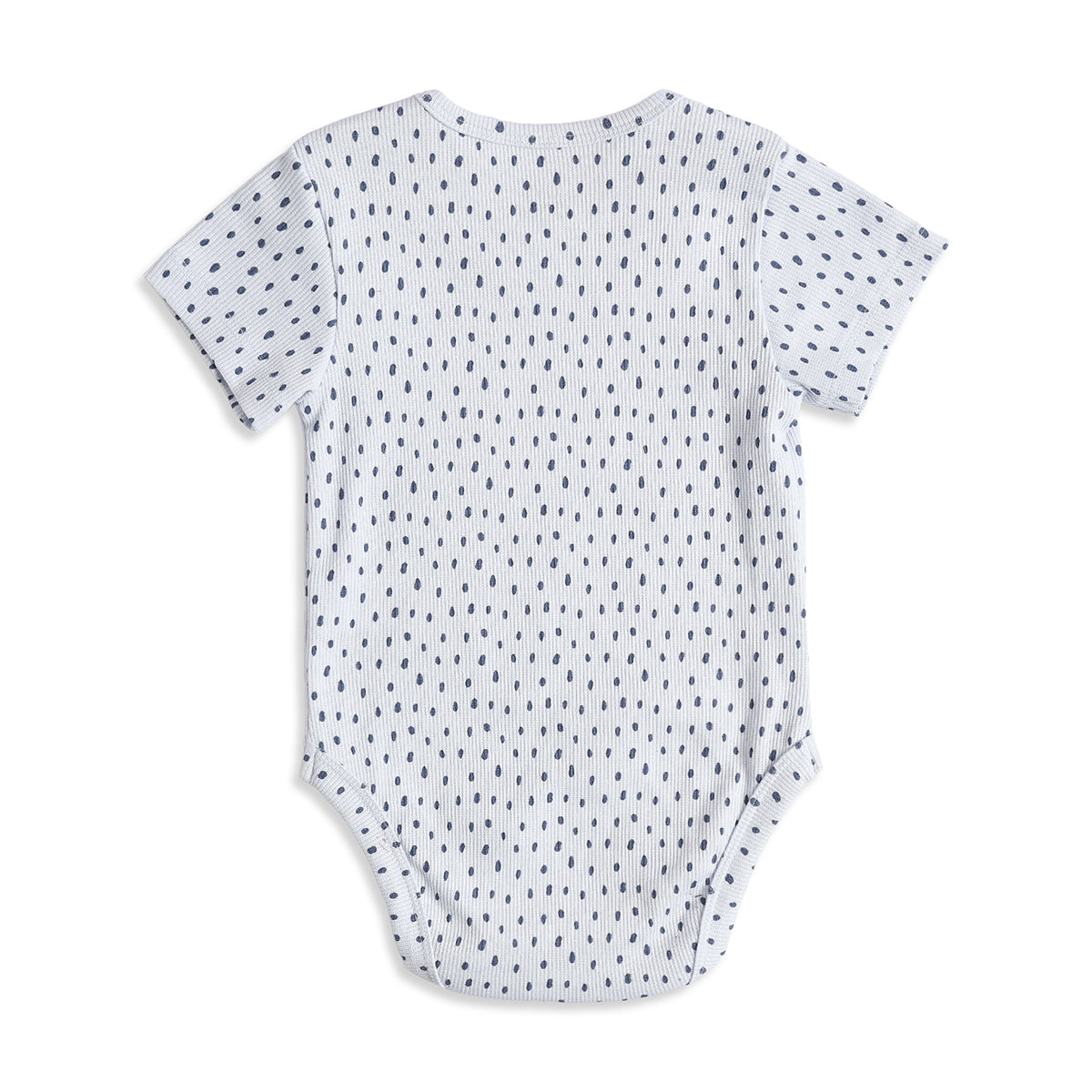 Baby Boys Blue & Beige Cotton Printed Pack of 2 Bodysuits