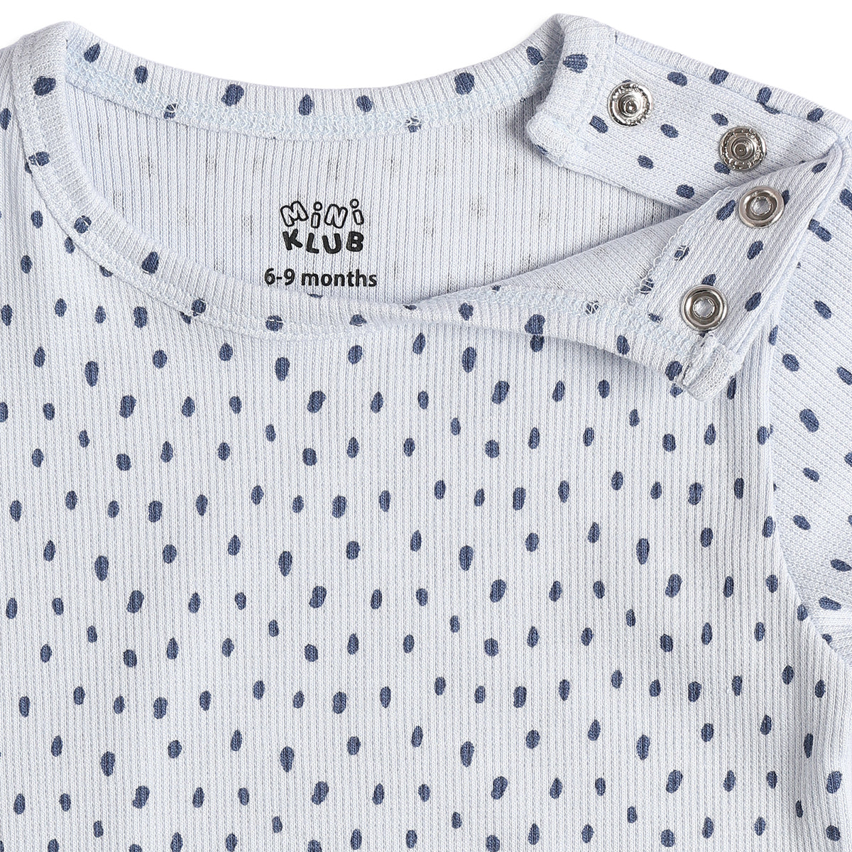 Baby Boys Blue & Beige Cotton Printed Pack of 2 Bodysuits