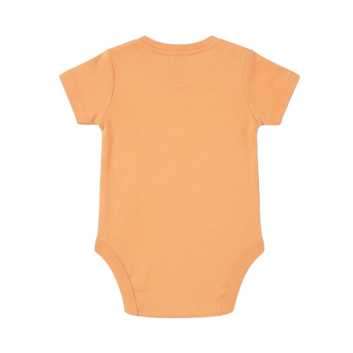 Baby Girls Peach Cotton Bunny Embroidered Bodysuit Regular Fit Casual Wear