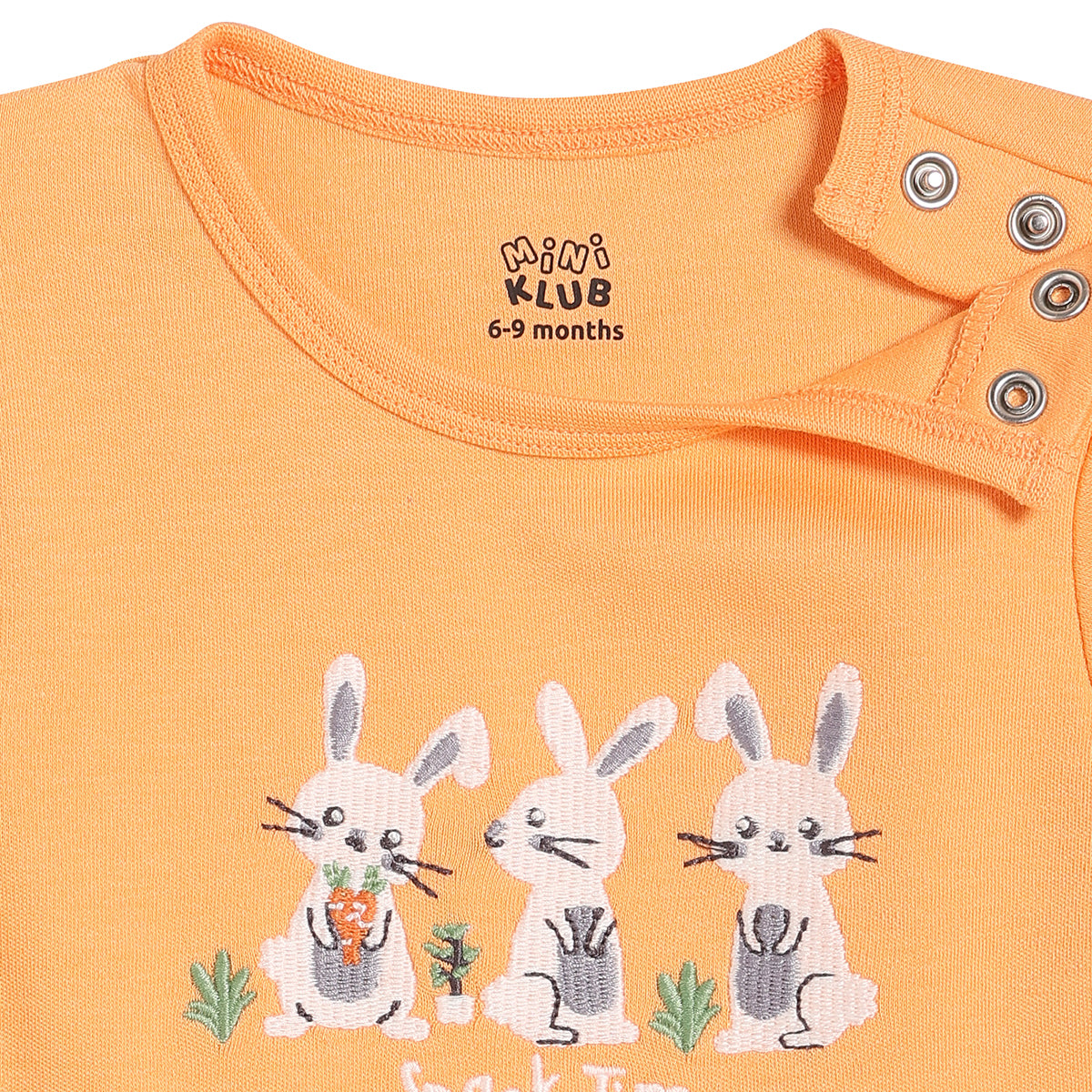 Baby Boys Embroidered Bodysuit with Cap, Orange