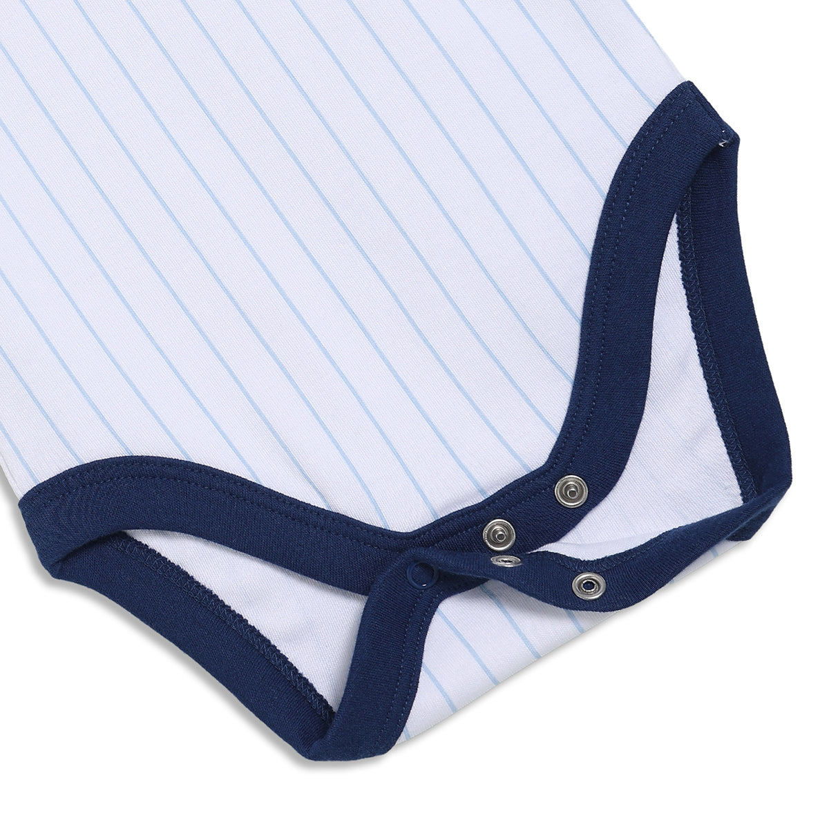 Baby Boys Boston Print Striped Romper with Hat, White and Navy