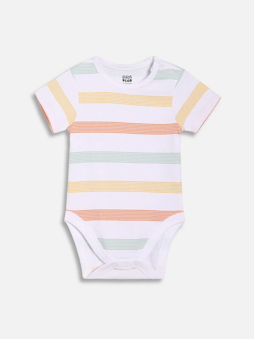Baby Boys Printed and Striped Bodysuits Pack of 2, Yellow and White