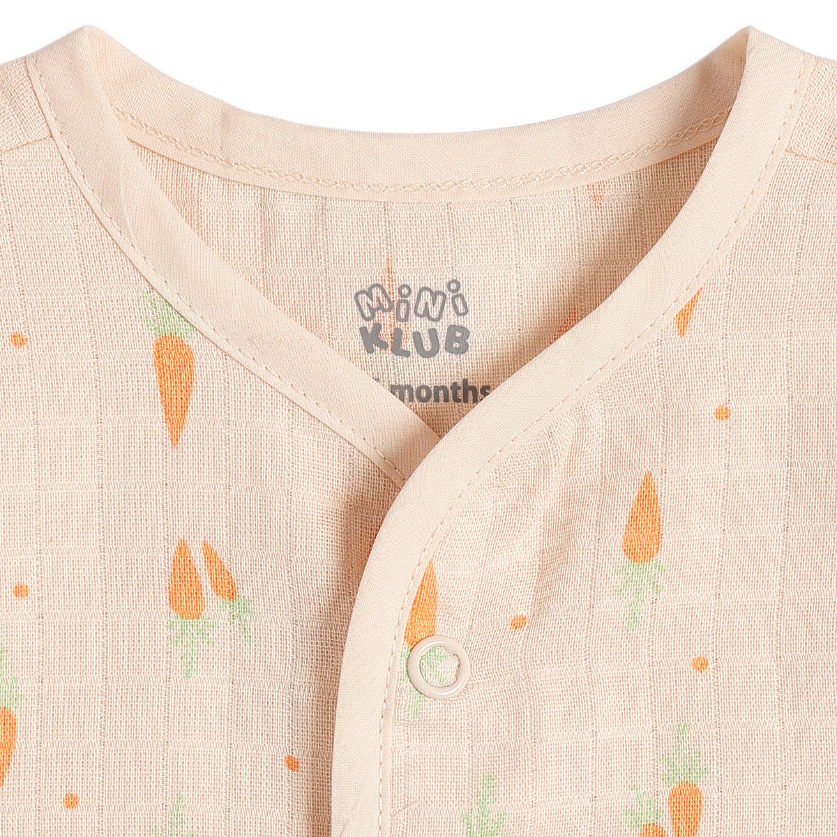 Baby Boys Beige & Aqua Printed Front Open Half Sleeve Vest Pack of 2 Regular Fit
