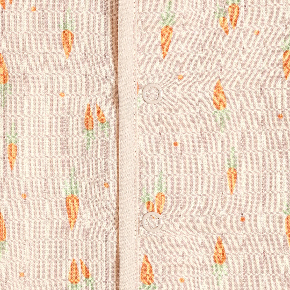 Baby Boys Beige & Aqua Printed Front Open Half Sleeve Vest Pack of 2 Regular Fit