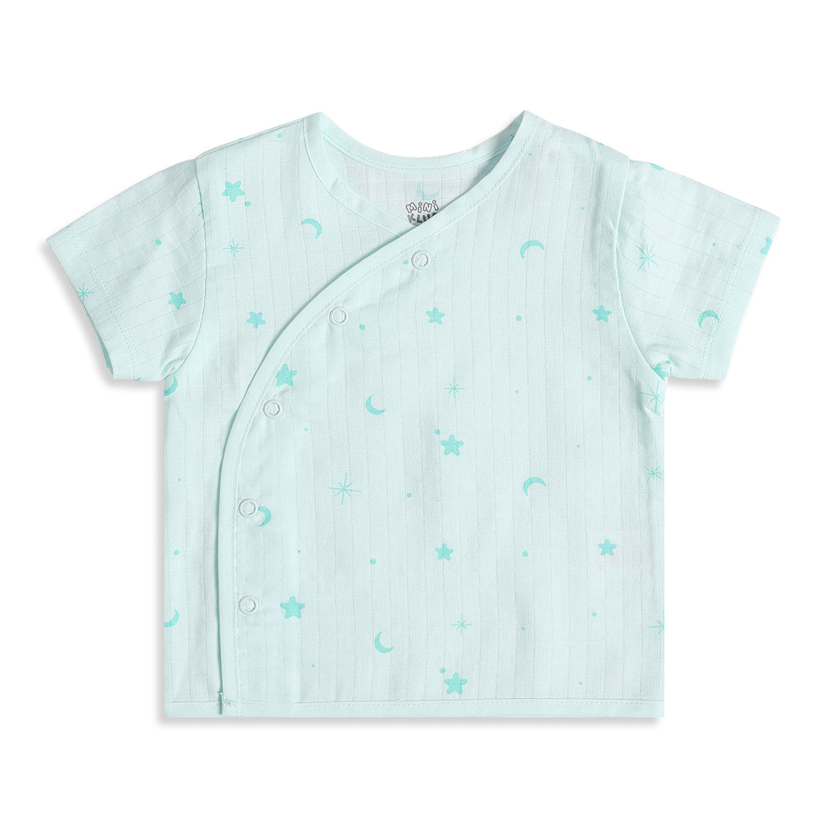 Baby Boys Pack of 2 Printed Front Open Vest Regular Fit - Mint Green & Beige