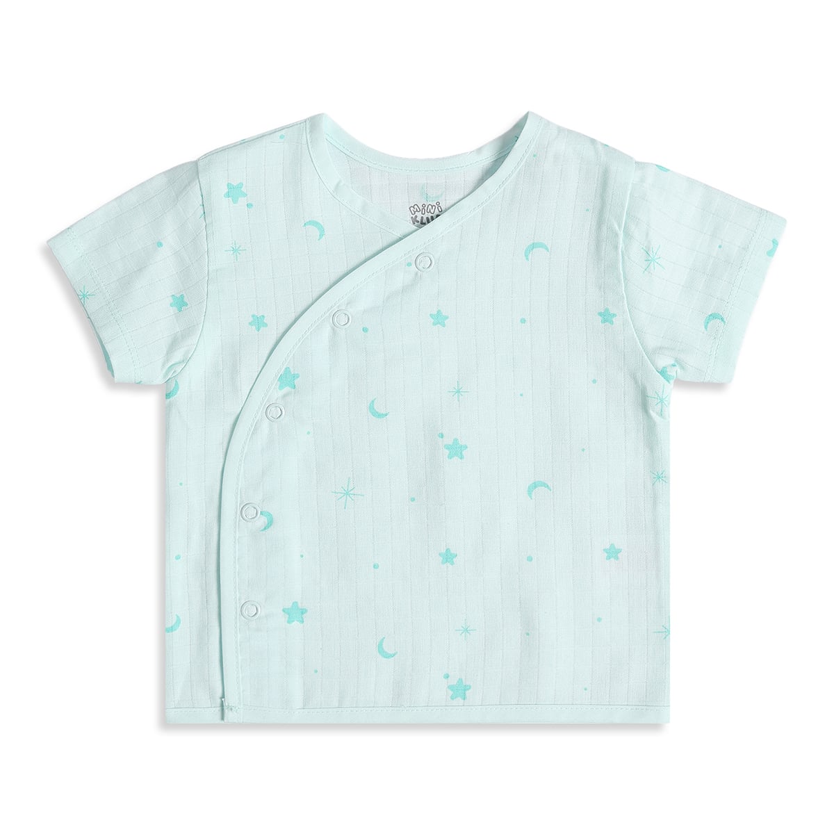 Baby Boys Pack of 2 Printed Front Open Vest Regular Fit - Mint Green & Beige