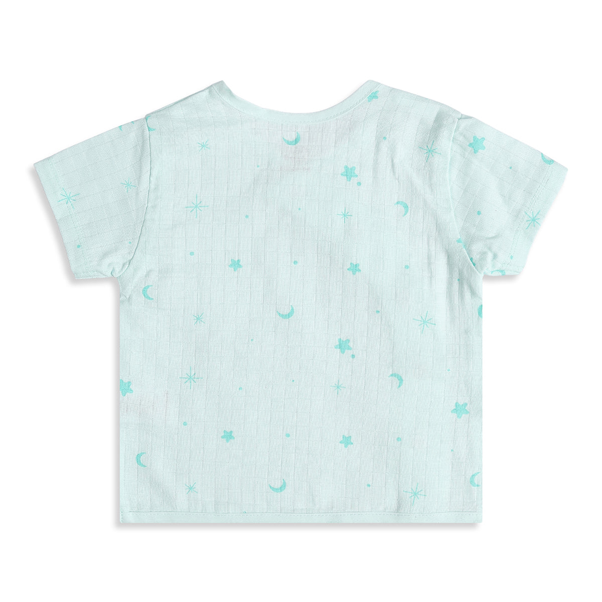 Baby Boys Pack of 2 Printed Front Open Vest Regular Fit - Mint Green & Beige