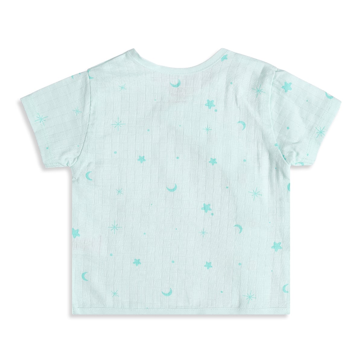 Baby Boys Pack of 2 Printed Front Open Vest Regular Fit - Mint Green & Beige