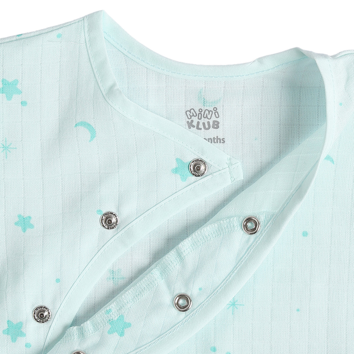 Baby Boys Pack of 2 Printed Front Open Vest Regular Fit - Mint Green & Beige