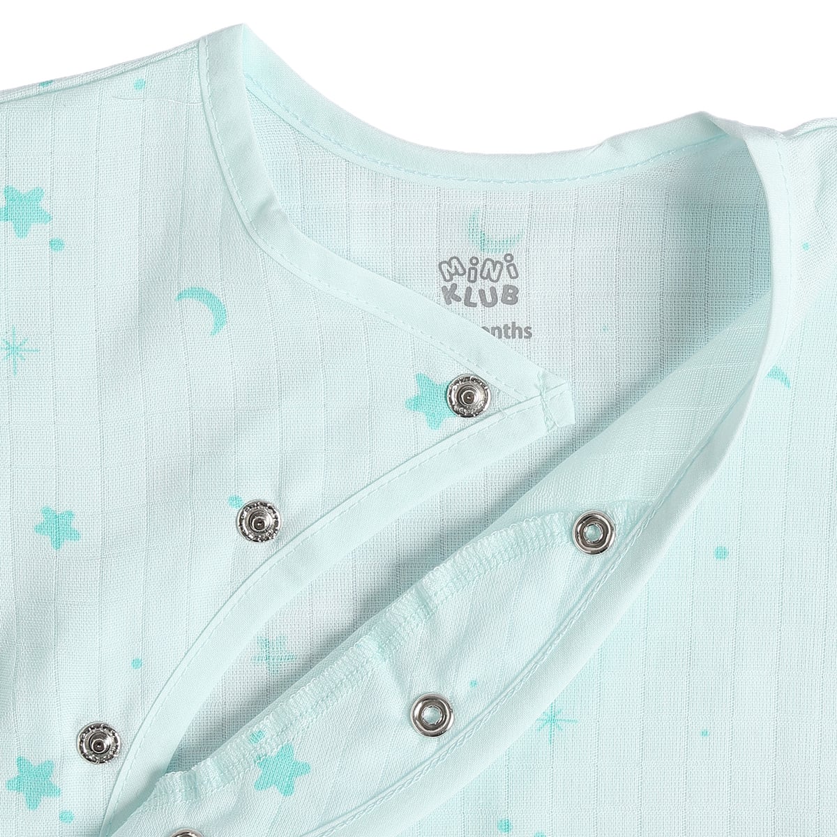 Baby Boys Pack of 2 Printed Front Open Vest Regular Fit - Mint Green & Beige