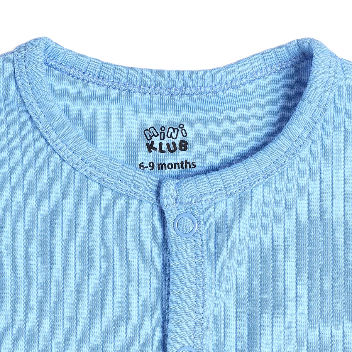 Baby Boys Ribbed Front Open Vests Pack of 2, Blue And Grey