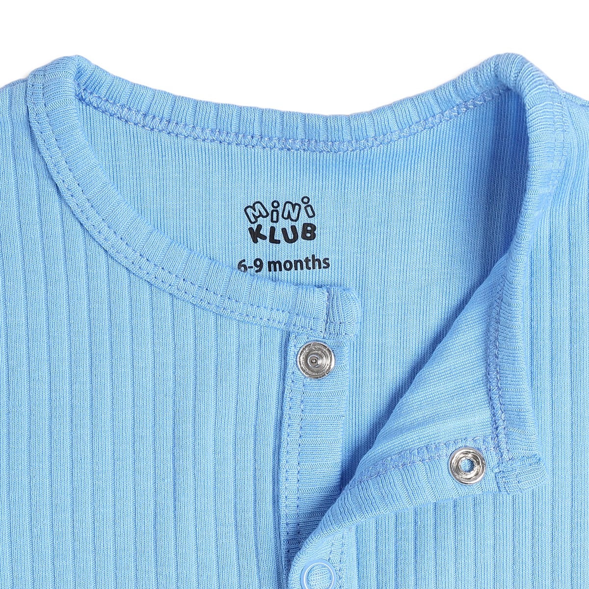 Baby Boys Ribbed Front Open Vests Pack of 2, Blue And Grey