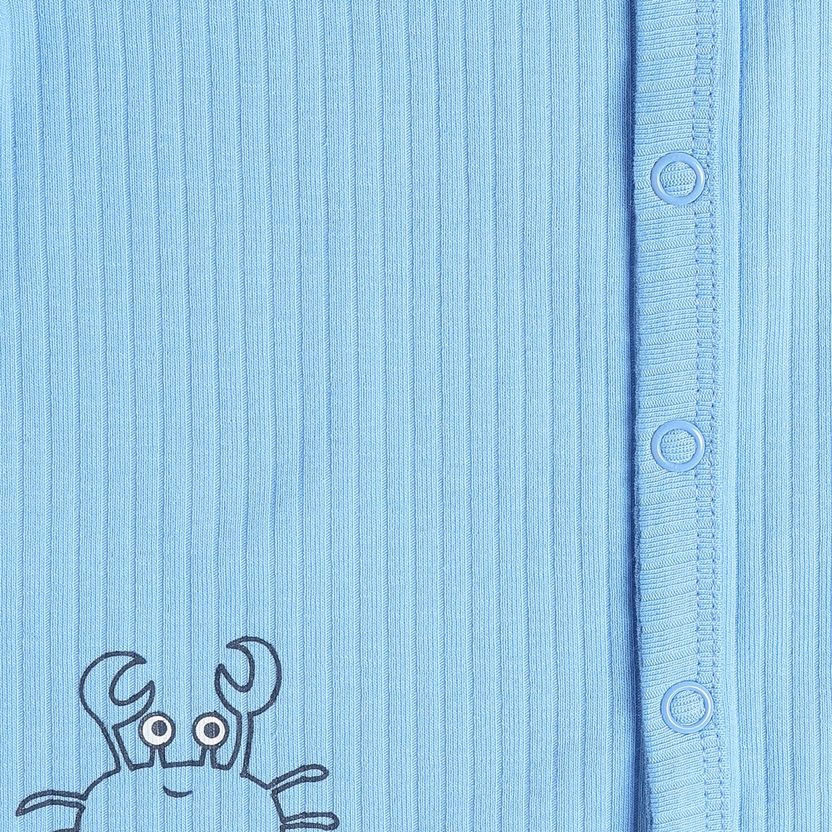 Baby Boys Ribbed Front Open Vests Pack of 2, Blue And Grey