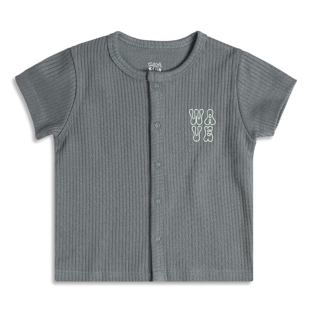 Baby Boys Ribbed Front Open Vests Pack of 2, Blue And Grey