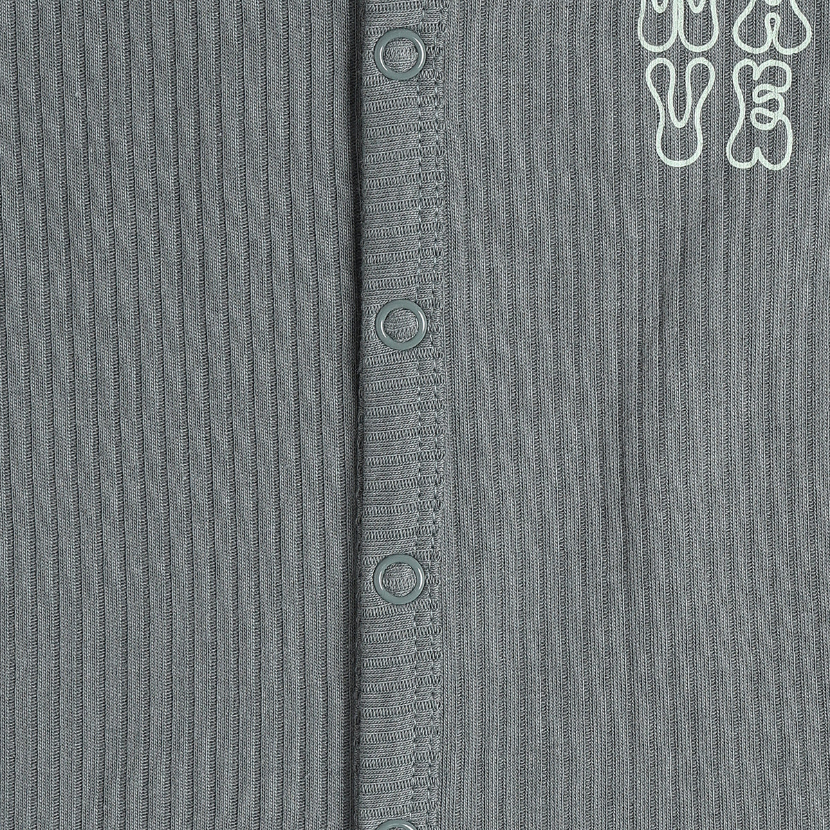 Baby Boys Ribbed Front Open Vests Pack of 2, Blue And Grey
