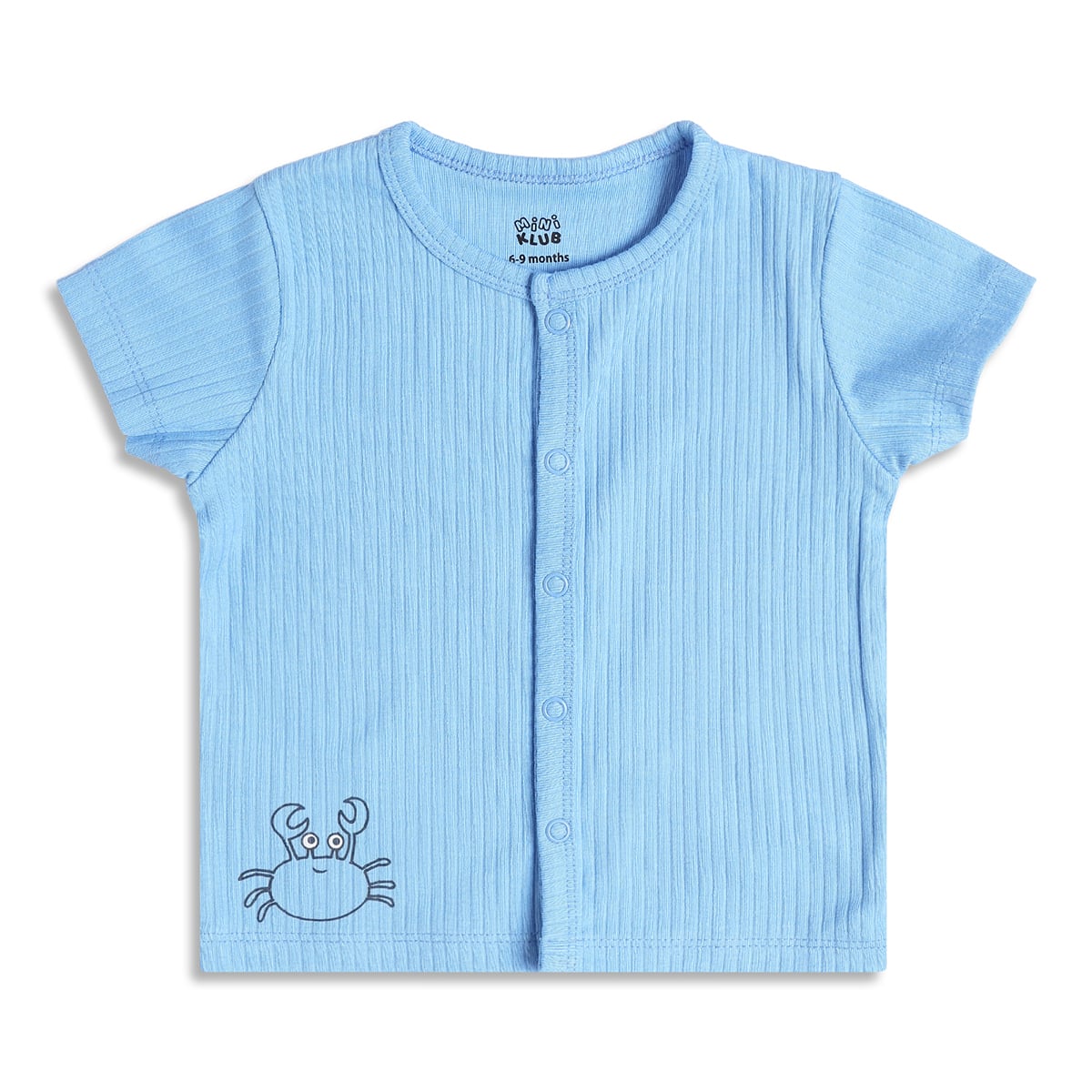 Baby Boys Ribbed Front Open Vests Pack of 2, Blue And Grey