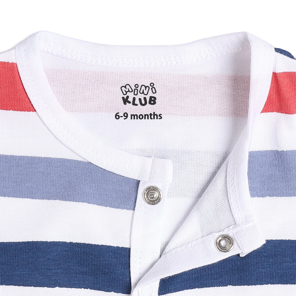 Baby Boys Striped And Dinosaur Print Front Open Vests Pack of 2, Red, Blue And Grey