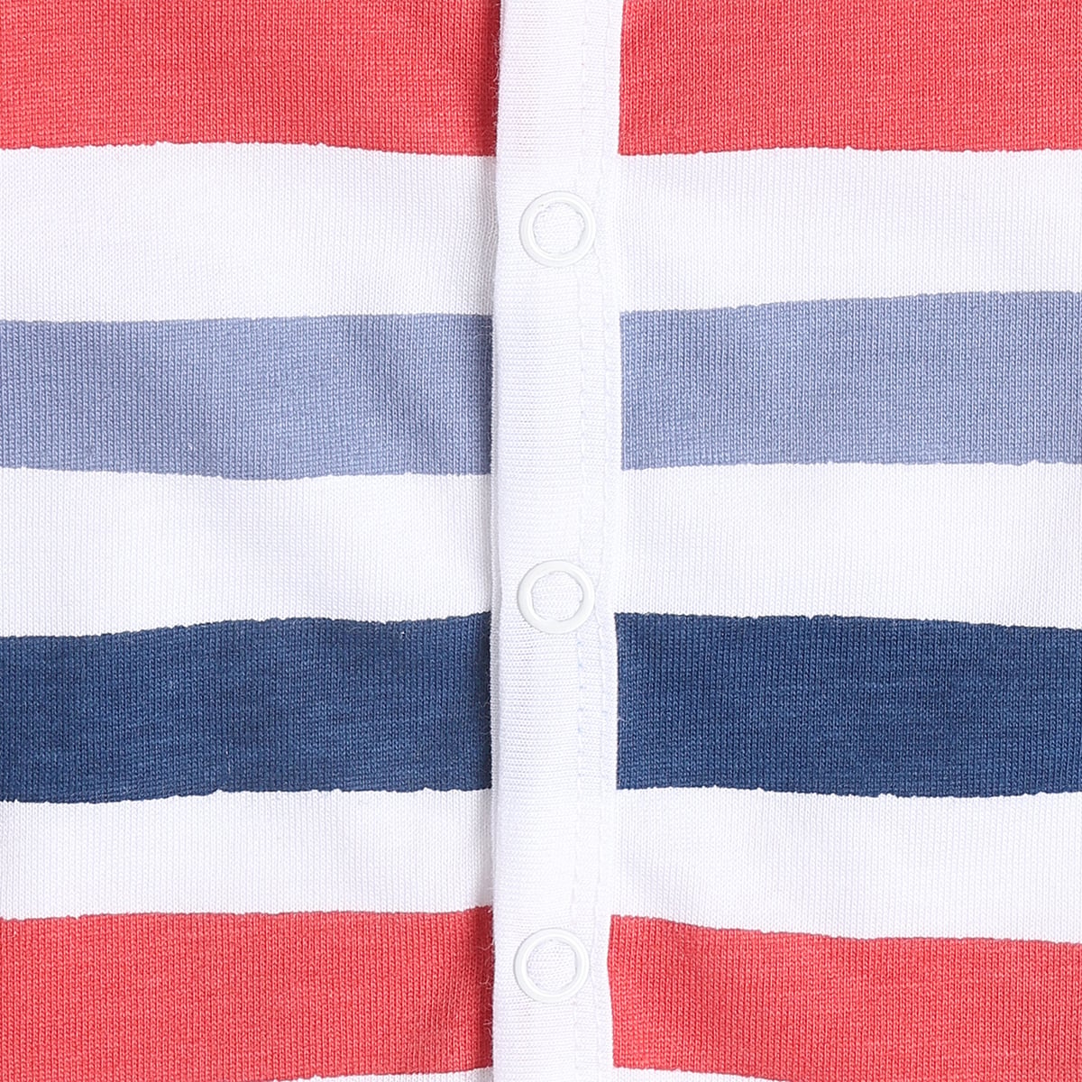 Baby Boys Striped And Dinosaur Print Front Open Vests Pack of 2, Red, Blue And Grey