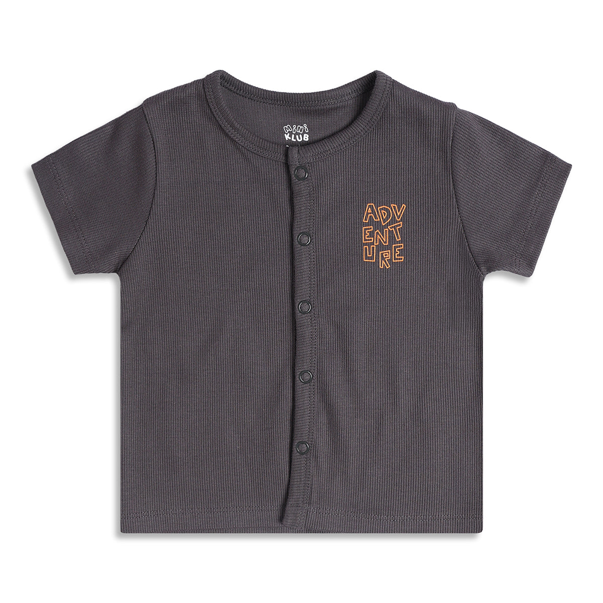 Baby Boys Ribbed Front Open Vests Pack of 2, Grey And Brown