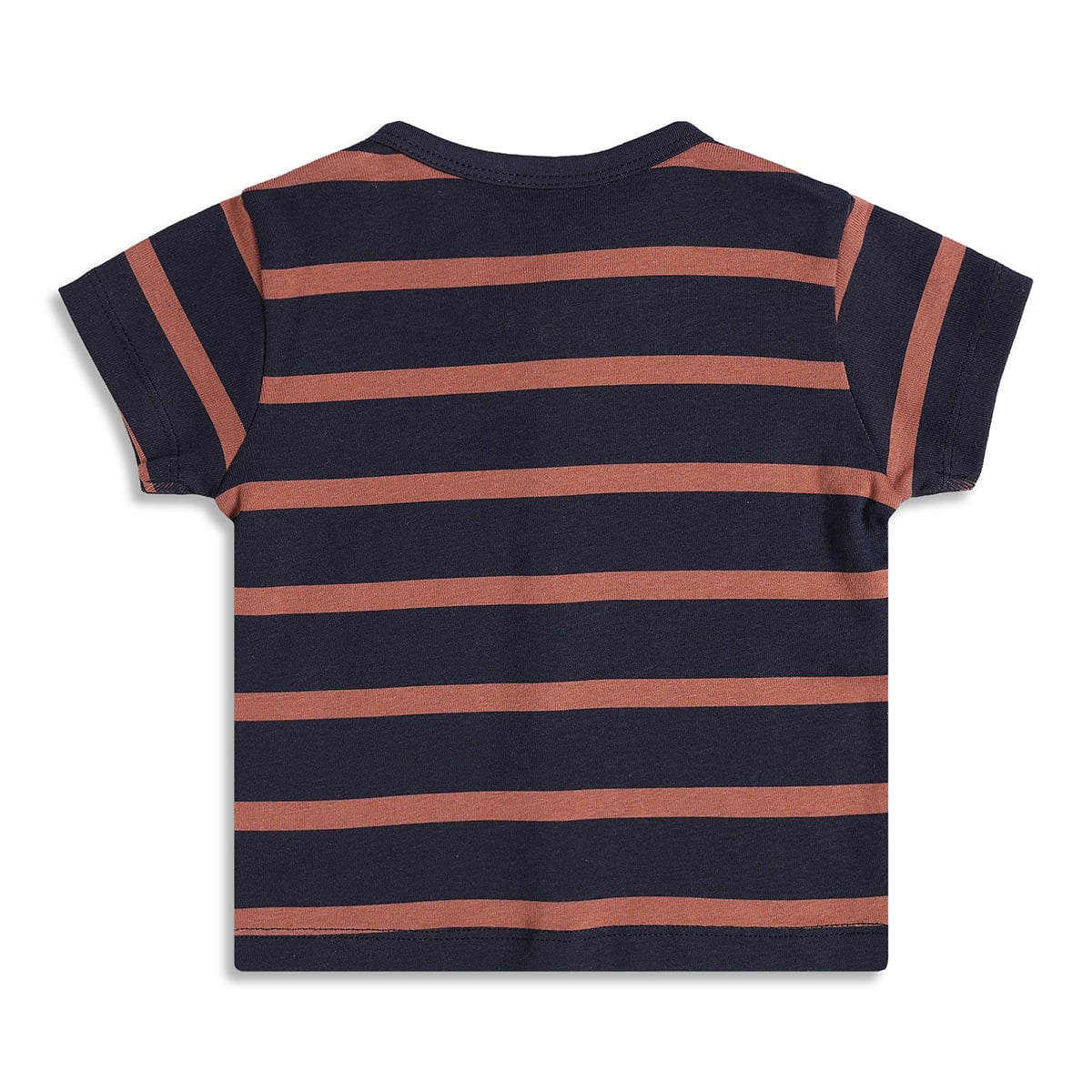 Baby Boys Beige and Navy Blue Cotton Front Open T-Shirts Pack of 2 Regular Fit Casual Kids Tees