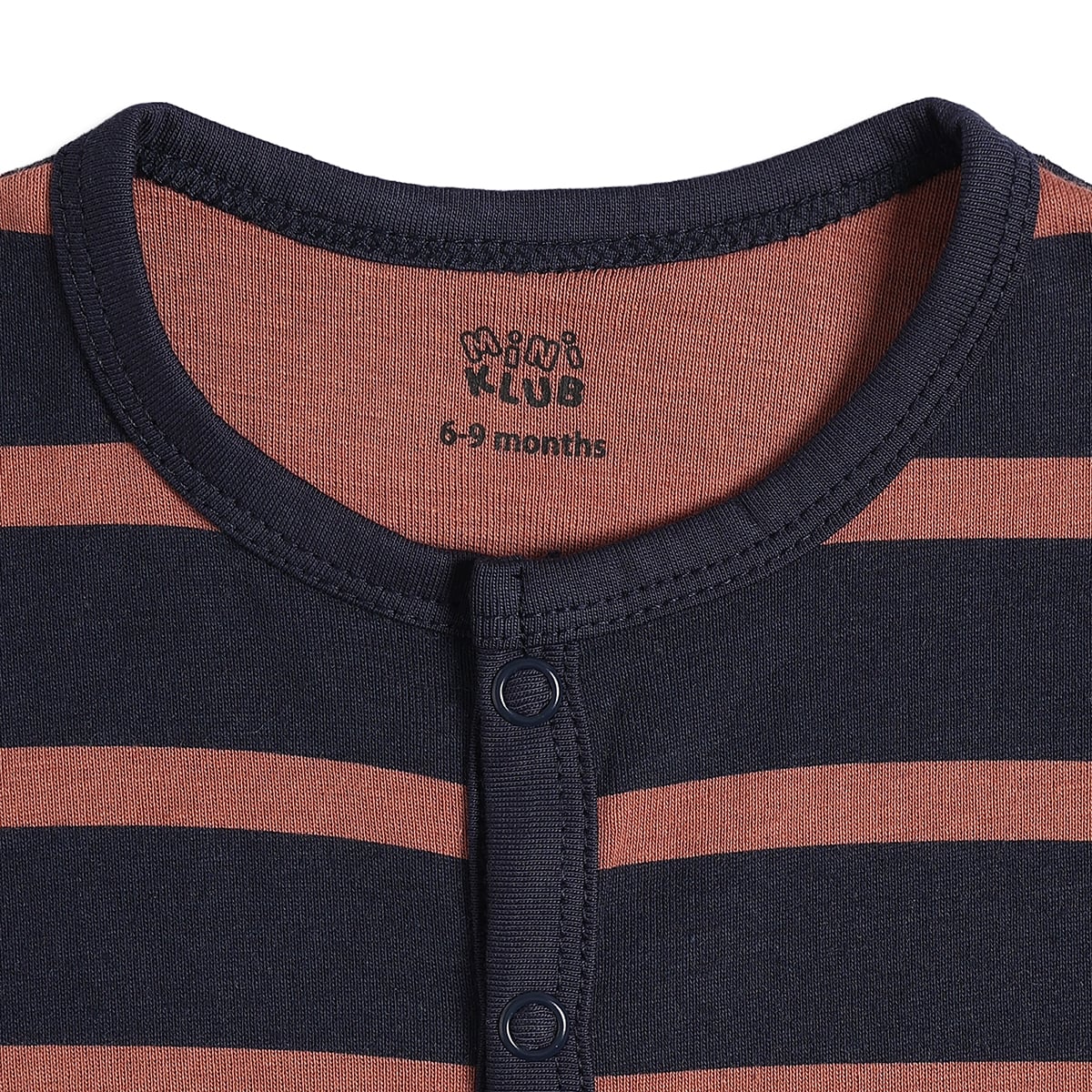 Baby Boys Beige and Navy Blue Cotton Front Open T-Shirts Pack of 2 Regular Fit Casual Kids Tees