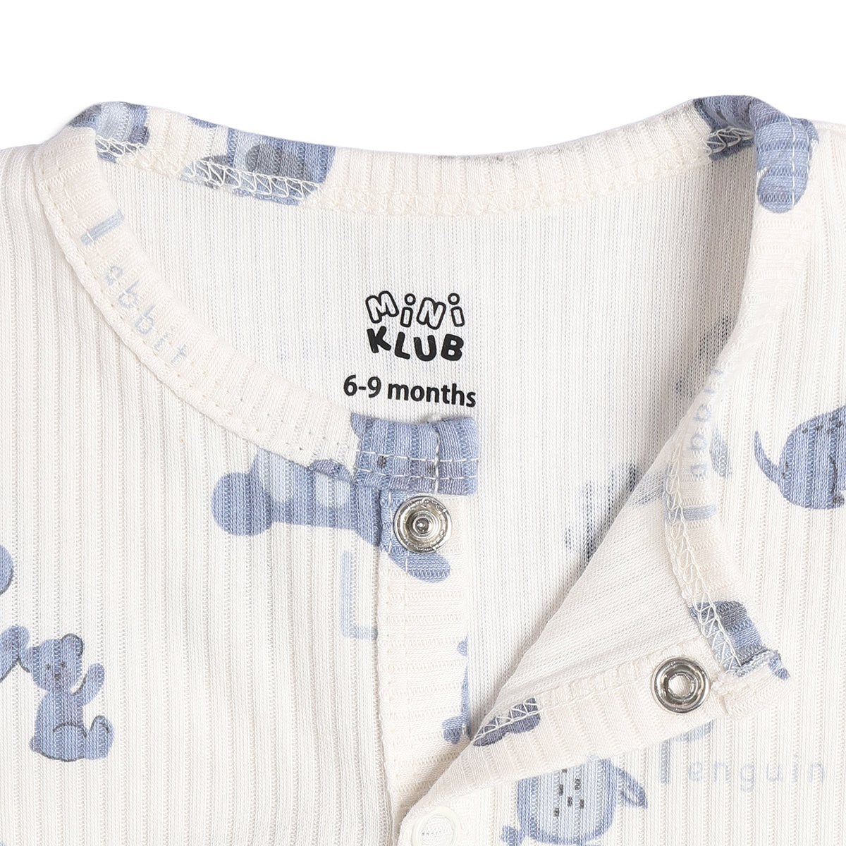 Baby Boys Printed And Text Print Front Open Vests Pack of 2, Blue And White