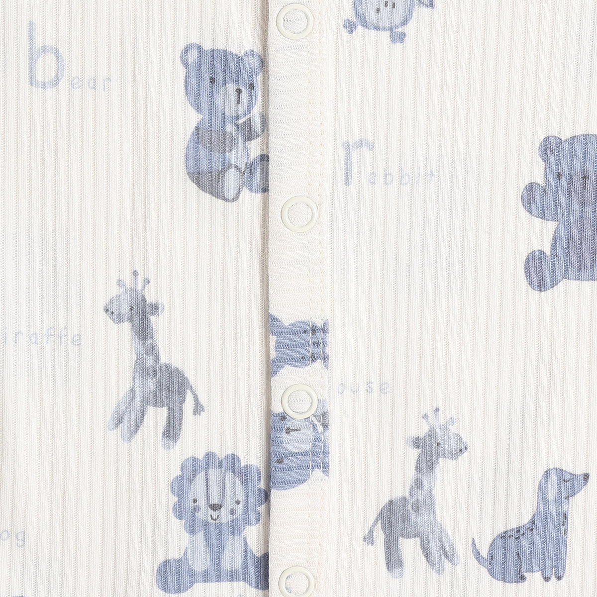 Baby Boys Printed And Text Print Front Open Vests Pack of 2, Blue And White