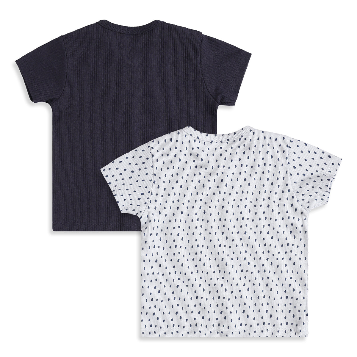 Baby Boys Navy Blue & White Printed Cotton Front Open Vest Pack of 2 Regular Fit Casual Vests