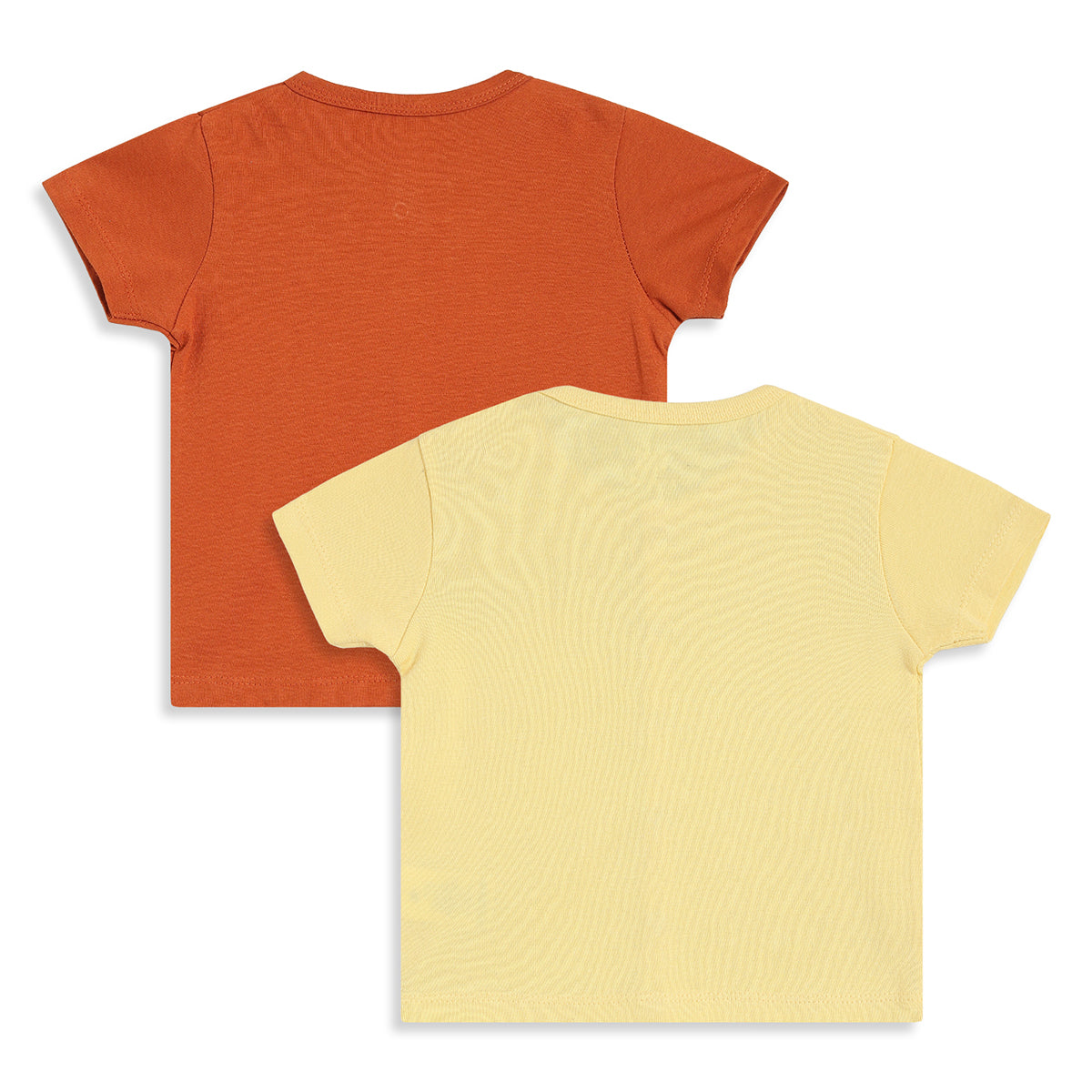 Baby Boys Orange and Yellow Cotton Front Open Vests Pack of 2 Regular Fit Casual Wear
