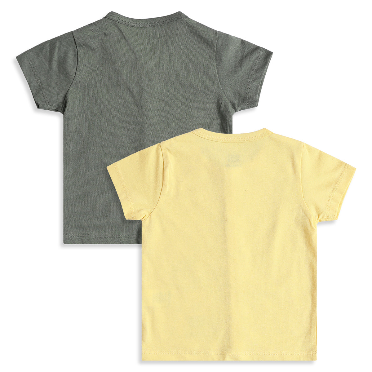 Baby Boys Pack of 2 Printed Cotton Front Open T-Shirts with Short Sleeves