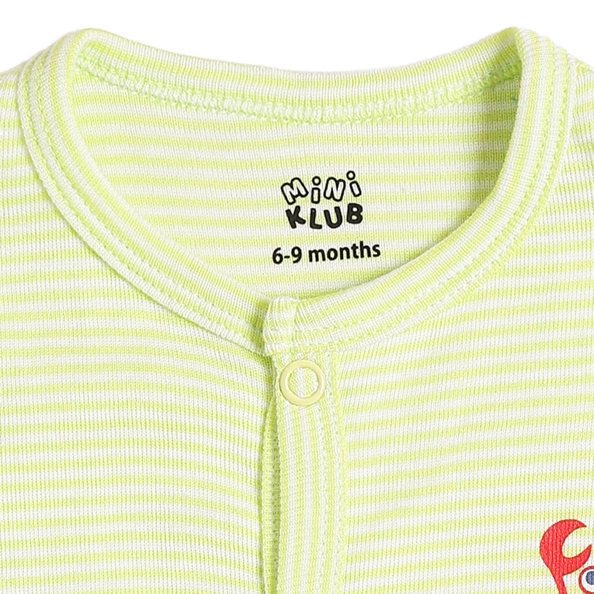 Baby Boys Blue & Lime Green Printed Cotton Front Open Vest Pack of 2 Regular Fit Casual Vests