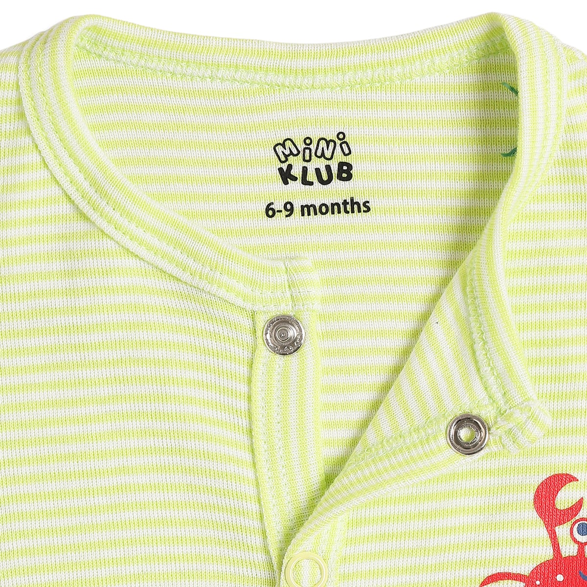 Baby Boys Blue & Lime Green Printed Cotton Front Open Vest Pack of 2 Regular Fit Casual Vests