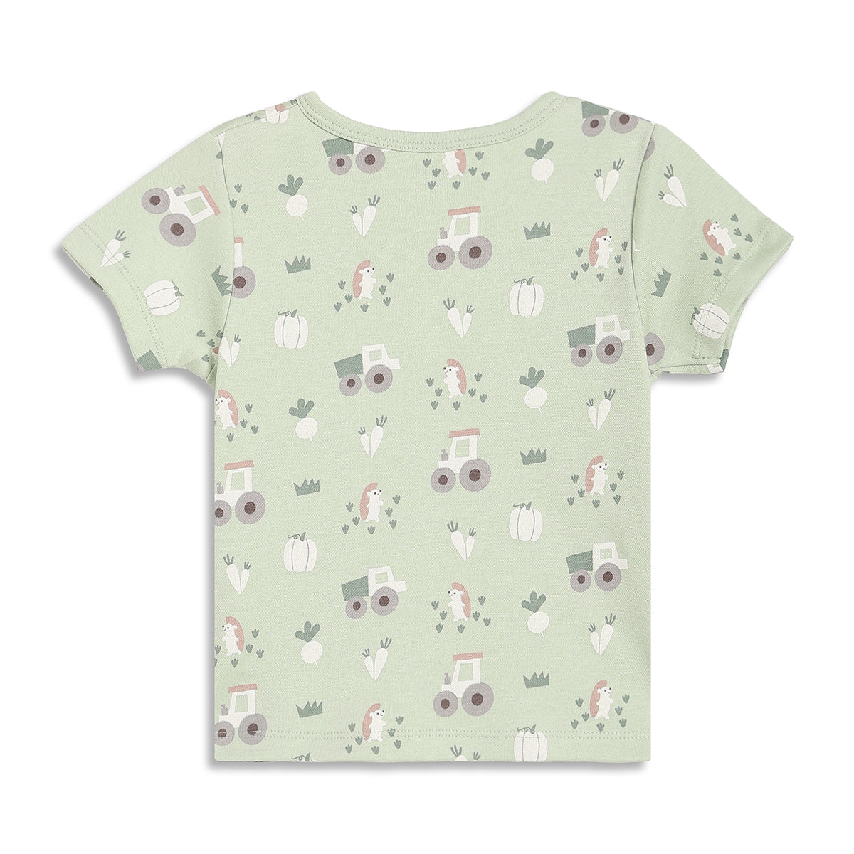 Baby Boys Printed and Solid Front Open Vests Pack of 2, Yellow and Sage Green