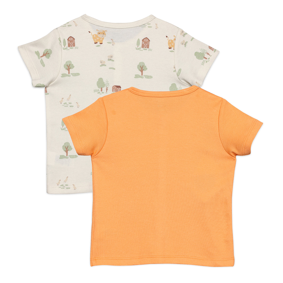 Baby Boys Farm Theme Printed Front Open Vests Pack Of 2, Multicolor
