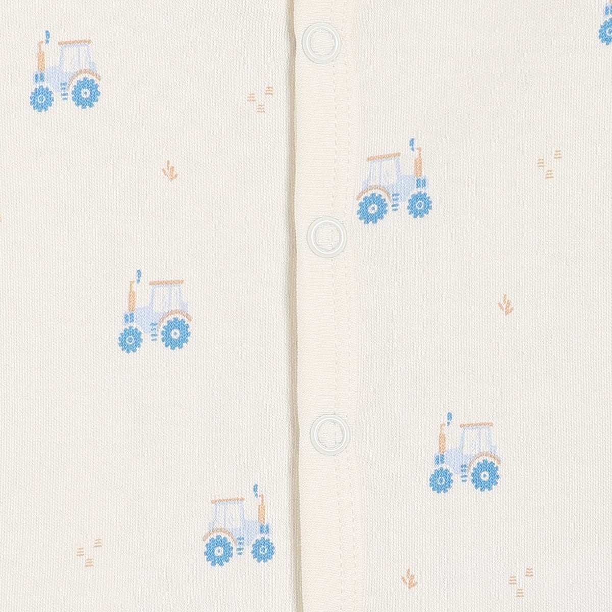 Baby Boys Printed and Solid Front Open Vests Pack of 2, Cream and Sage Green