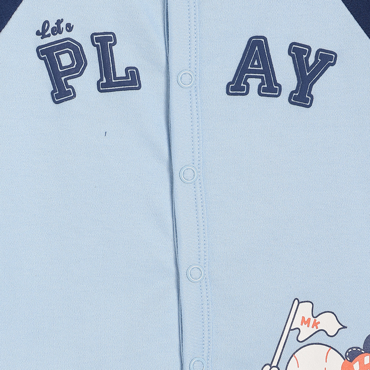 Baby Boys Striped and Printed Front Open Vests Pack of 2, White and Light Blue