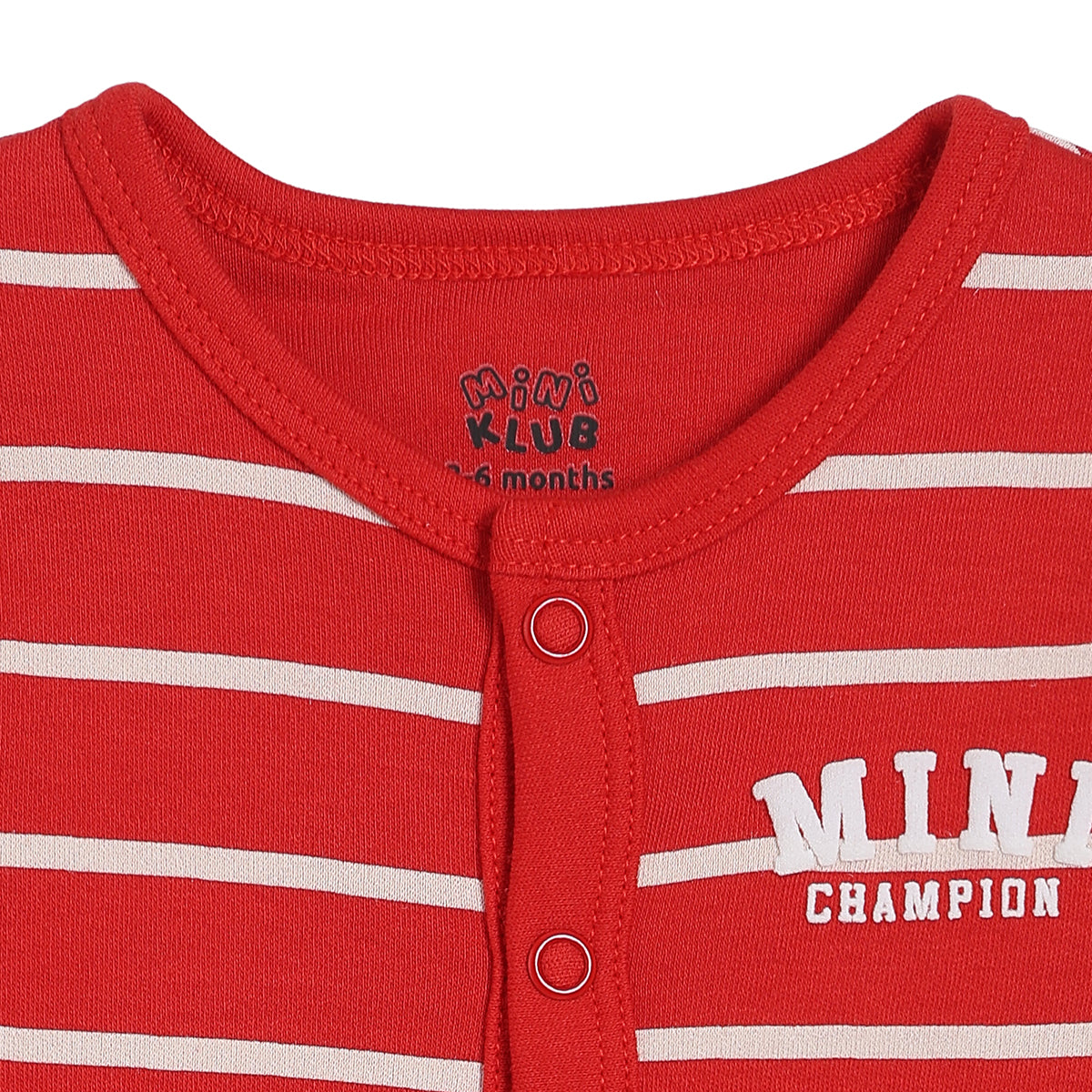 Baby Boys Striped and Mini League Print Front Open Vest of 2, Red and Grey