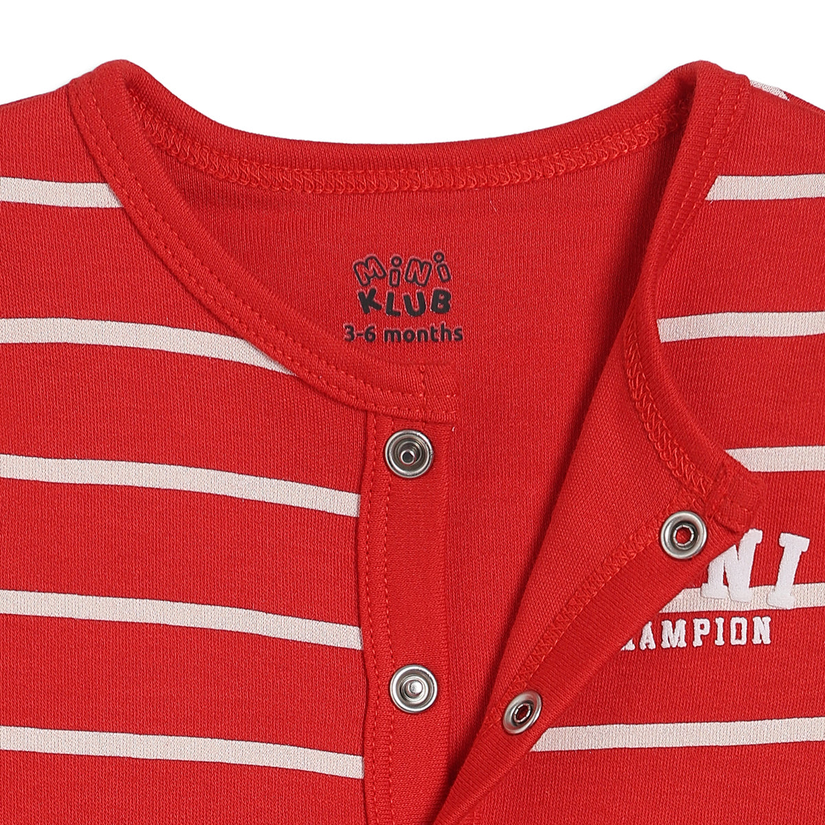 Baby Boys Striped and Mini League Print Front Open Vest of 2, Red and Grey