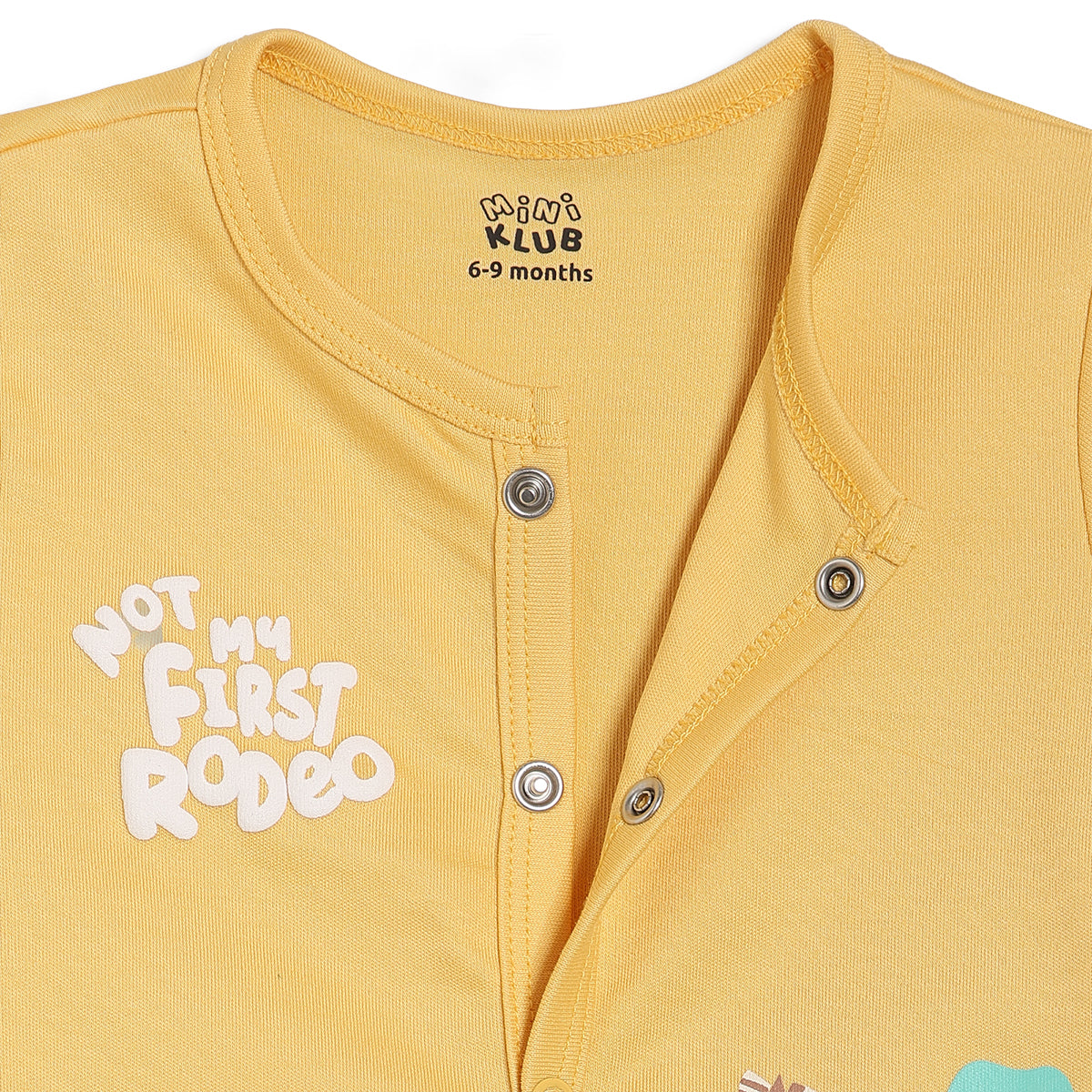 Baby Boys Printed Front Open Vests Pack of 2, Yellow and Mint Green