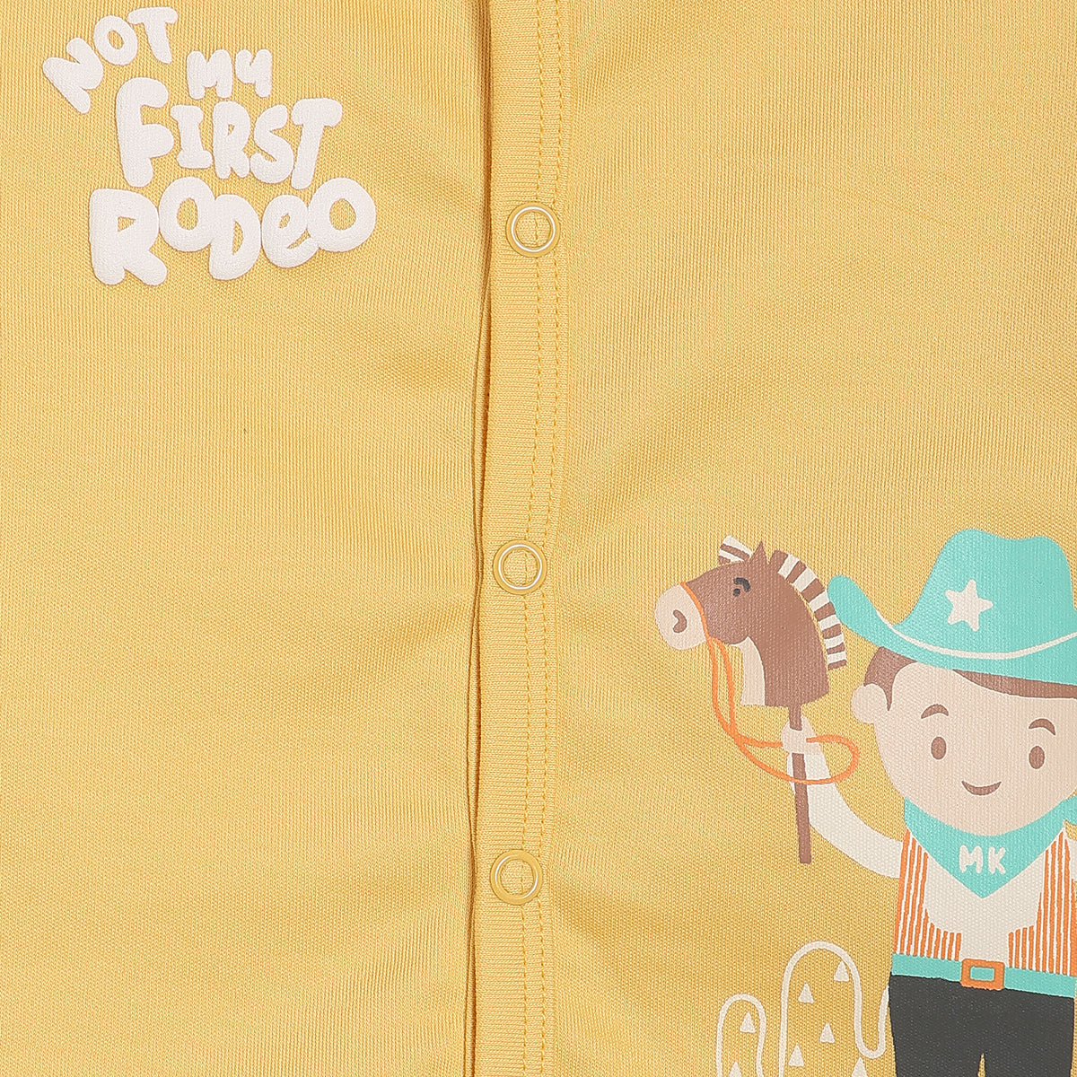 Baby Boys Printed Front Open Vests Pack of 2, Yellow and Mint Green