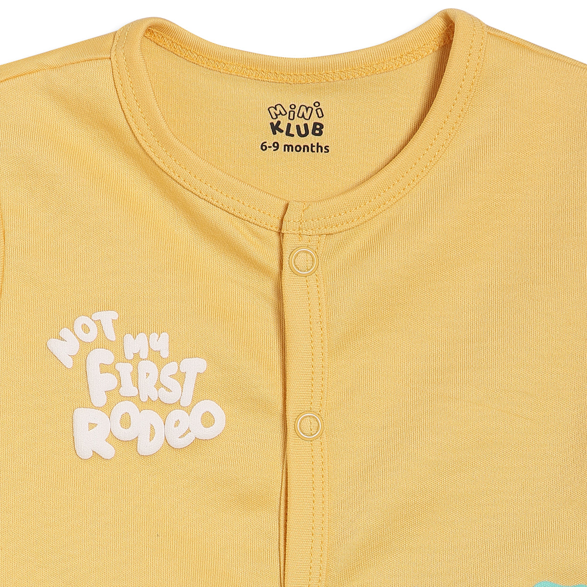 Baby Boys Printed Front Open Vests Pack of 2, Yellow and Mint Green