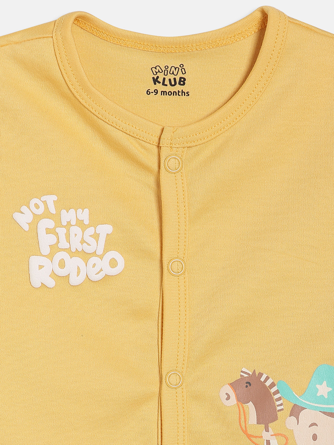 Baby Boys Printed Front Open Vests Pack of 2, Yellow and Mint Green