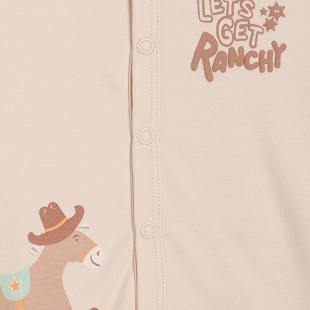 Baby Boys Printed Front Open Vests Pack of 2, Beige and Brown