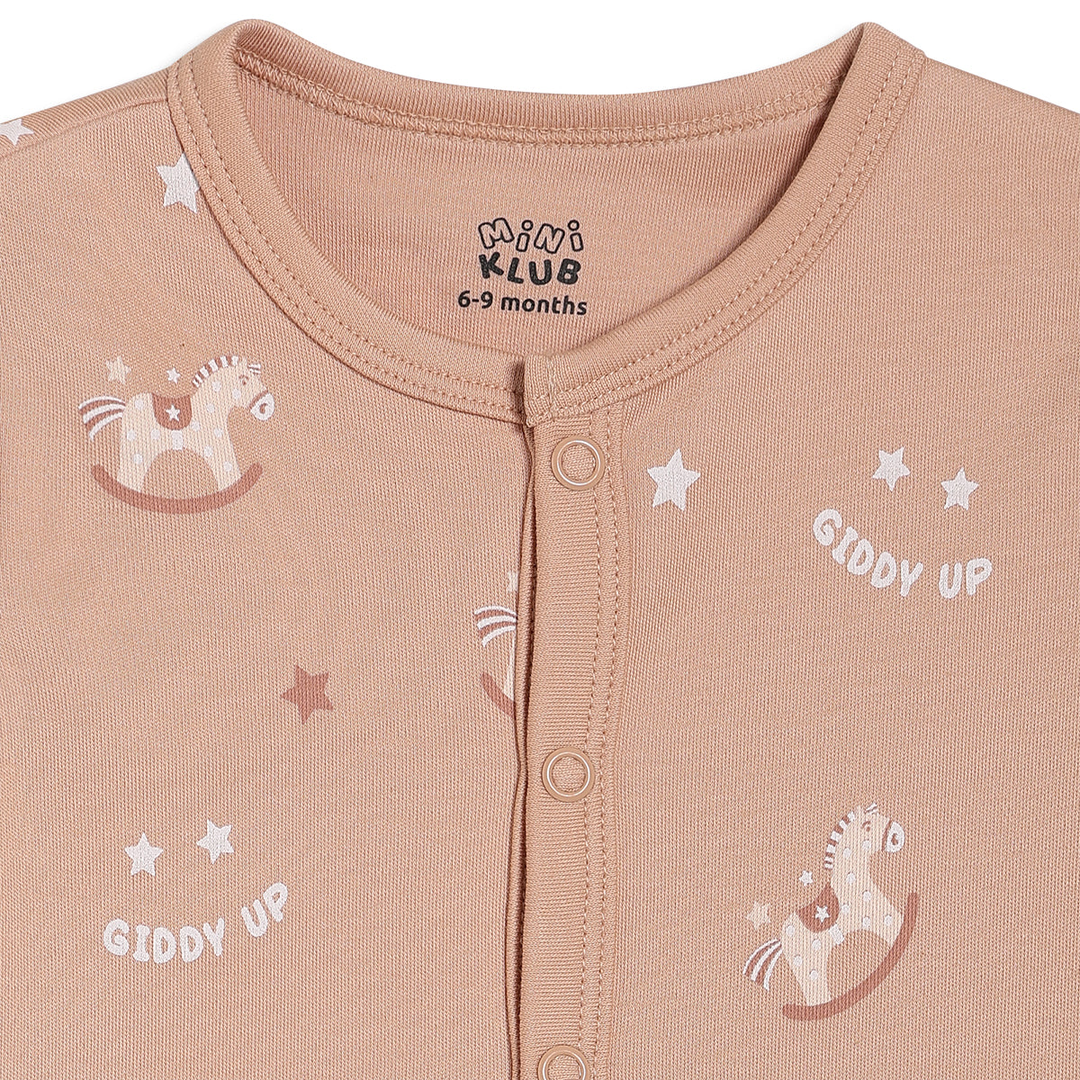 Baby Boys Printed Front Open Vests Pack of 2, Beige and Brown